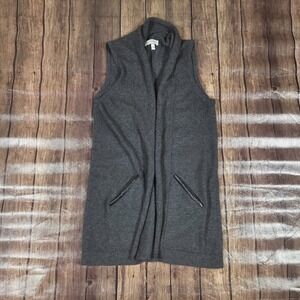 Kinross Cashmere Sweater Vest Womens S Gray Quiet Luxury Minimalist Elevated